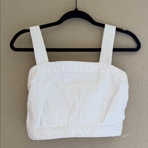 White Denim Women's Crop Top